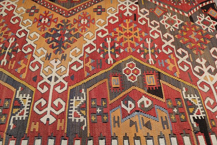 Antique Kilim Ottoman Stool Table5294